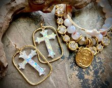 Heaven's Gate Glitter Cross Earrings