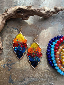 Aztec Glitter Earrings