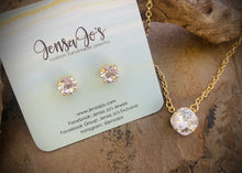 Crystal stud & necklace set