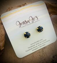 8mm crystal stud earrings