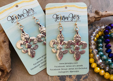 Silver Fleur De Lis Earrings