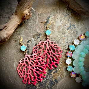 Etta Coral Earrings