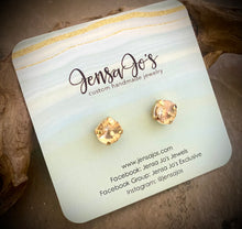 8mm crystal stud earrings