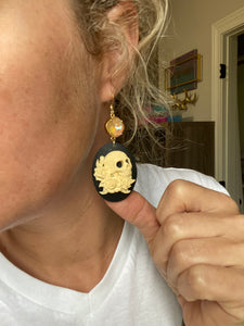 Samara Skull Cameo Earrings