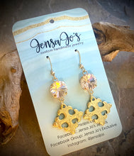 Celtic cross crystal earrings