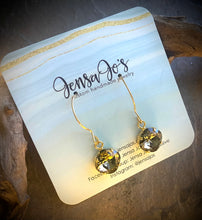 Square crystal drop earrings