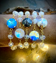 Gold beaded chain crystal bracelet