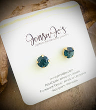 8mm crystal stud earrings