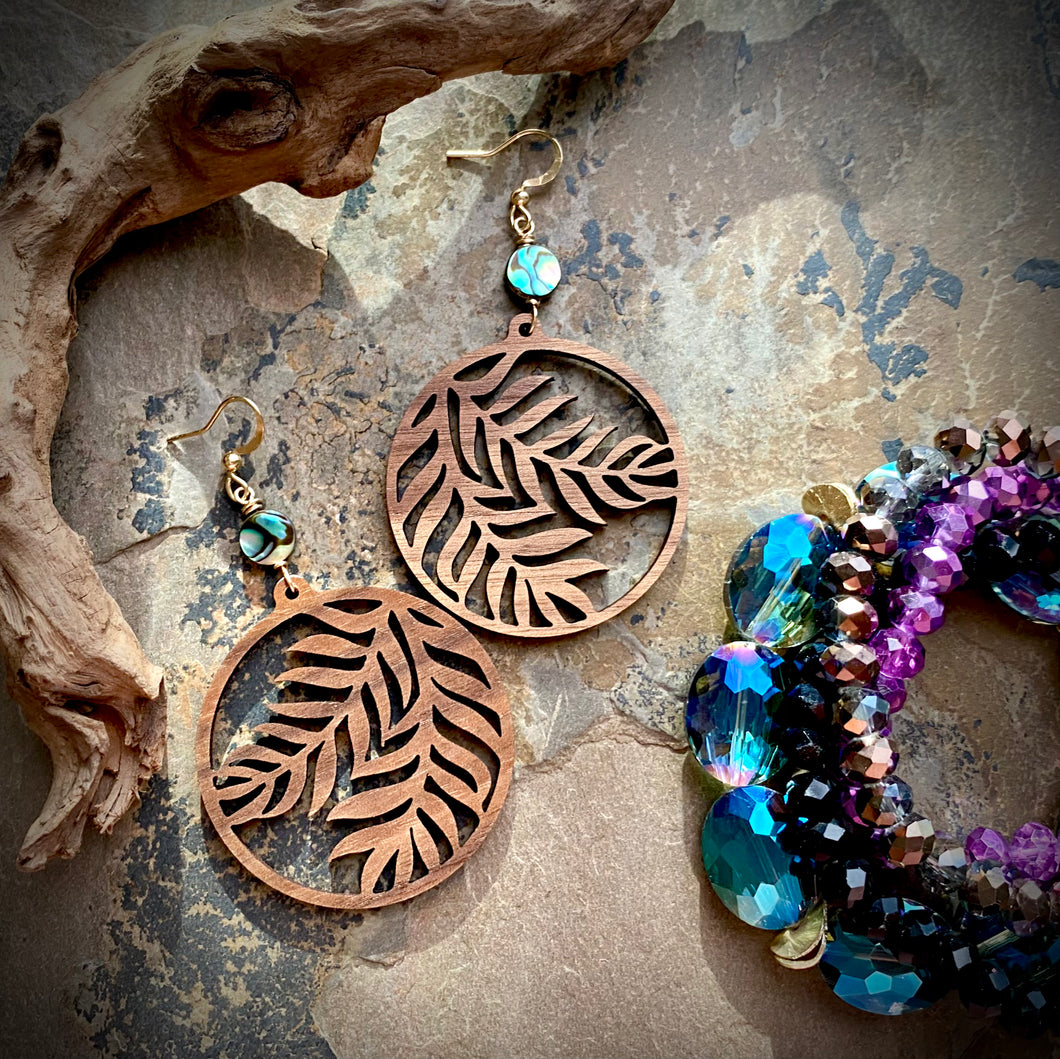 Natalie Leaf Hoops