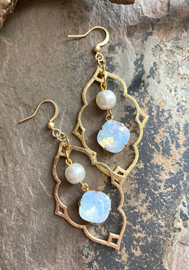 Opal & Pearl Earrings
