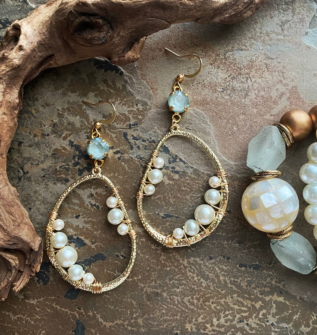 Danica Pearl Hoop Earrings