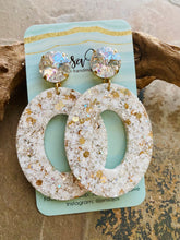 Annie White & Gold Earrings