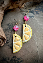 Ceramic Lemon Slice Earrings
