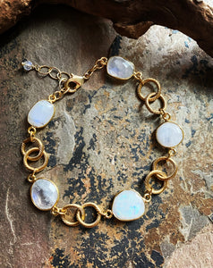 Driftwood and Sea Glass Bracelet