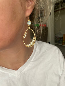 Danica Pearl Hoop Earrings