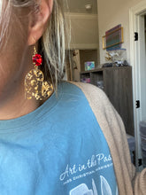 Gold Flake Heart Earrings