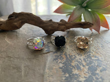 Crystal Cocktail Rings-Silver