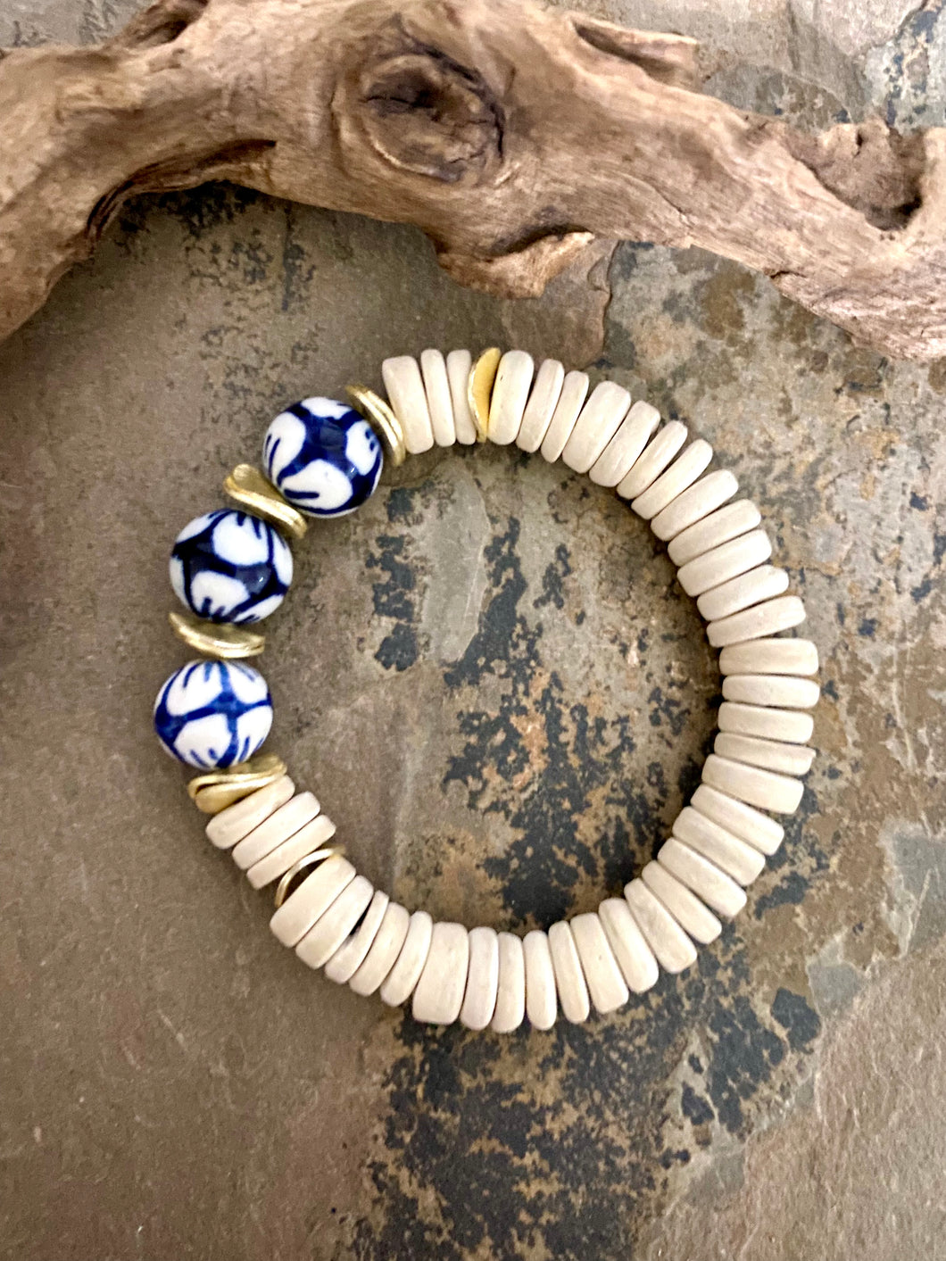 Blue and White Ceramic Bracelets