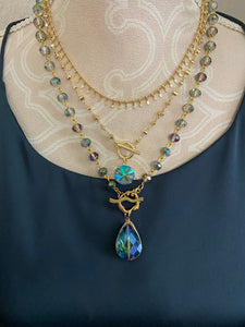 Crystal Mermaid Toggle Necklace