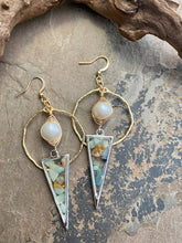 Vida Amazonite & Pearl Earrings