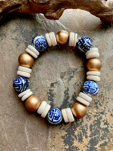 Blue and White Ceramic Bracelets