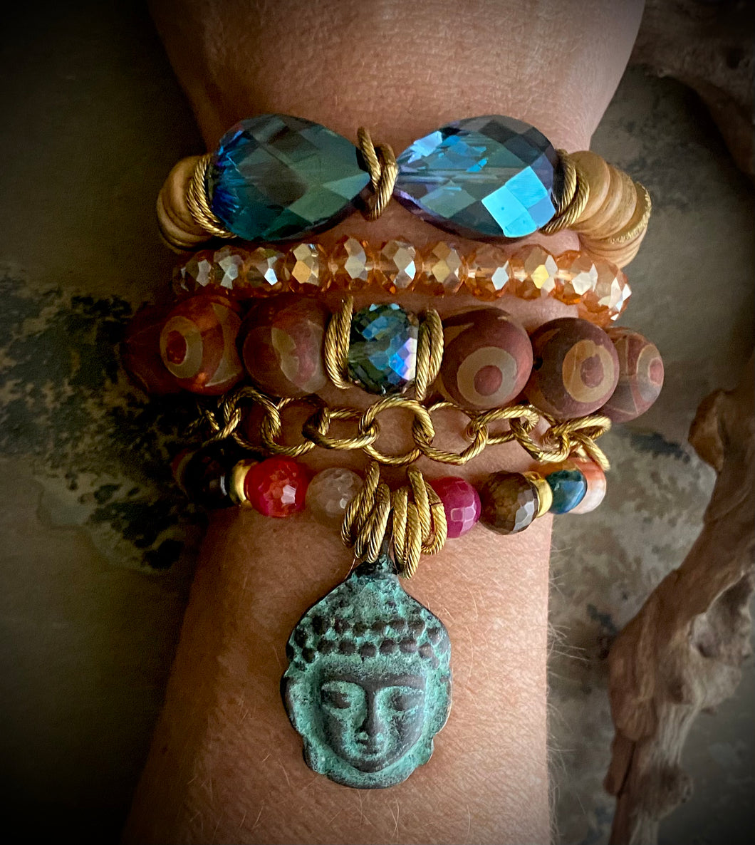 Calla Multicolored Buddha Bracelet