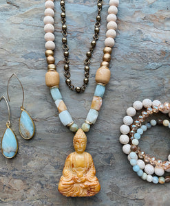 Jade Buddha Beaded Necklace