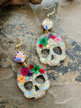 Flower Skull Earrings