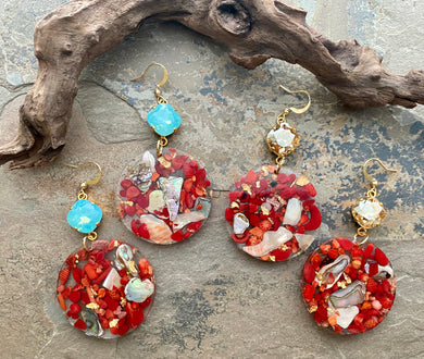 Red Coral Earrings