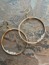 Herkimer Diamond Wire Hoop Earrings