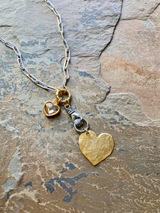 Boho Heart Charm Necklace