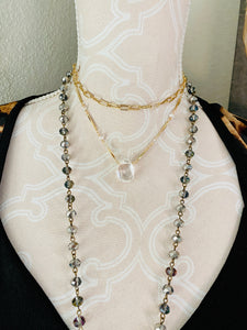 Luxe Herkimer Diamond Quartz Necklace