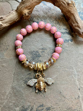 Pink & Gold Honeybee Bracelet