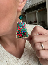 Tis the Season Trapezoid Glitter Earrings