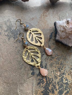 Hammered Leaf Earrings