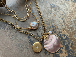 Coin Pearl Layering Necklace