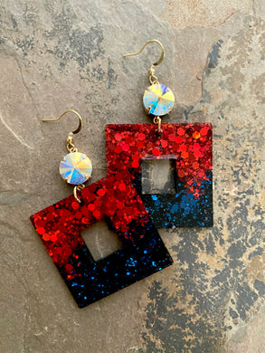 Red & Navy Spirit Earrings